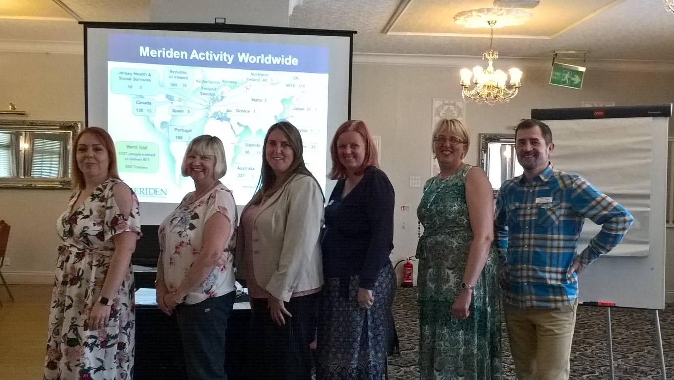 Trainers from the Meriden Family Programme with the Family Intervention Team from Nottinghamshire Healthcare NHS Foundation Trust who attended the event in May.